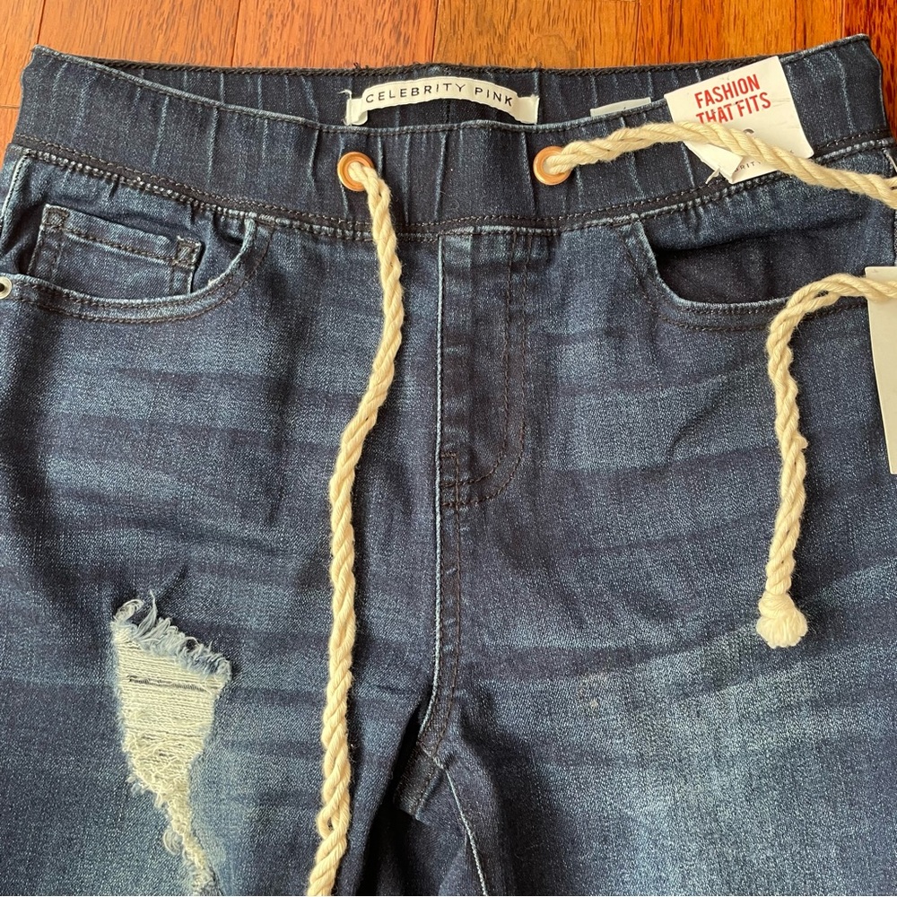 Celebrity Pink Women's Dark Blue Skinny Jeans - Picture 2 of 4